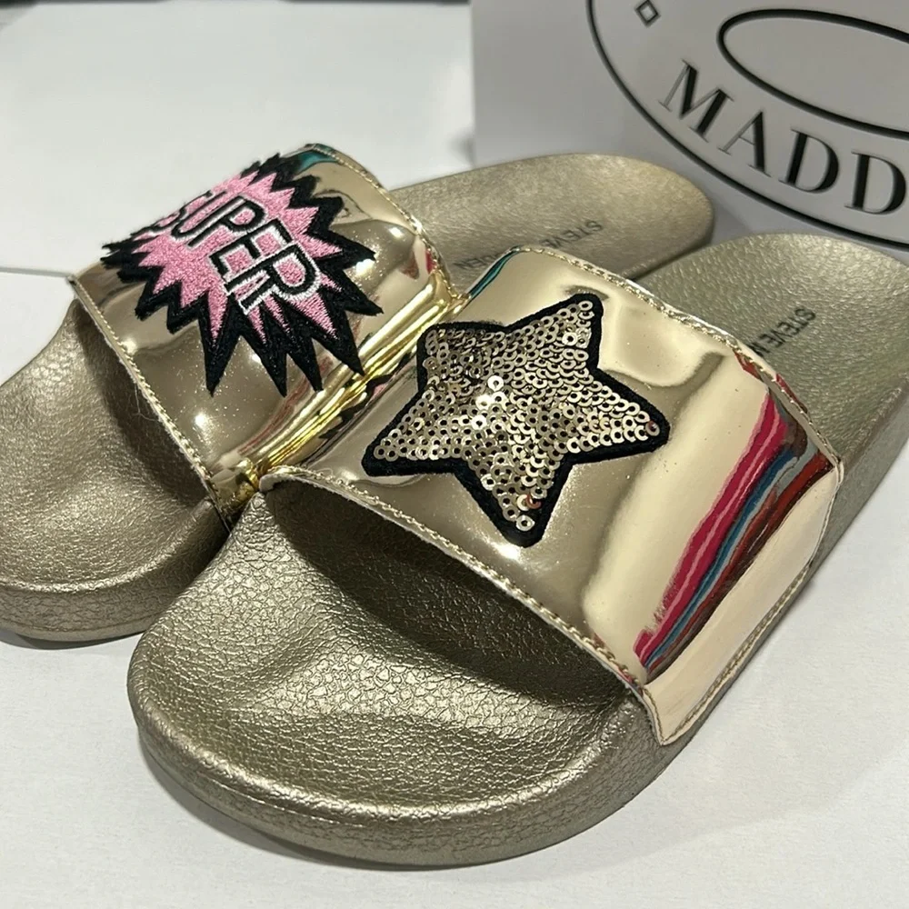 Steve Madden girls gold sandals NWT size 3